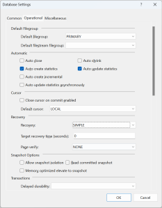 Database Project Properties – Rogge Heflin
