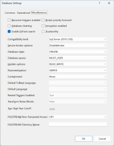 Database Project Properties – Rogge Heflin